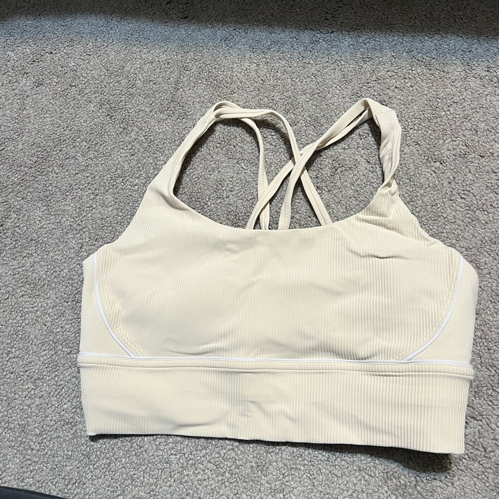 lululemon long lines energy bra ribbed
